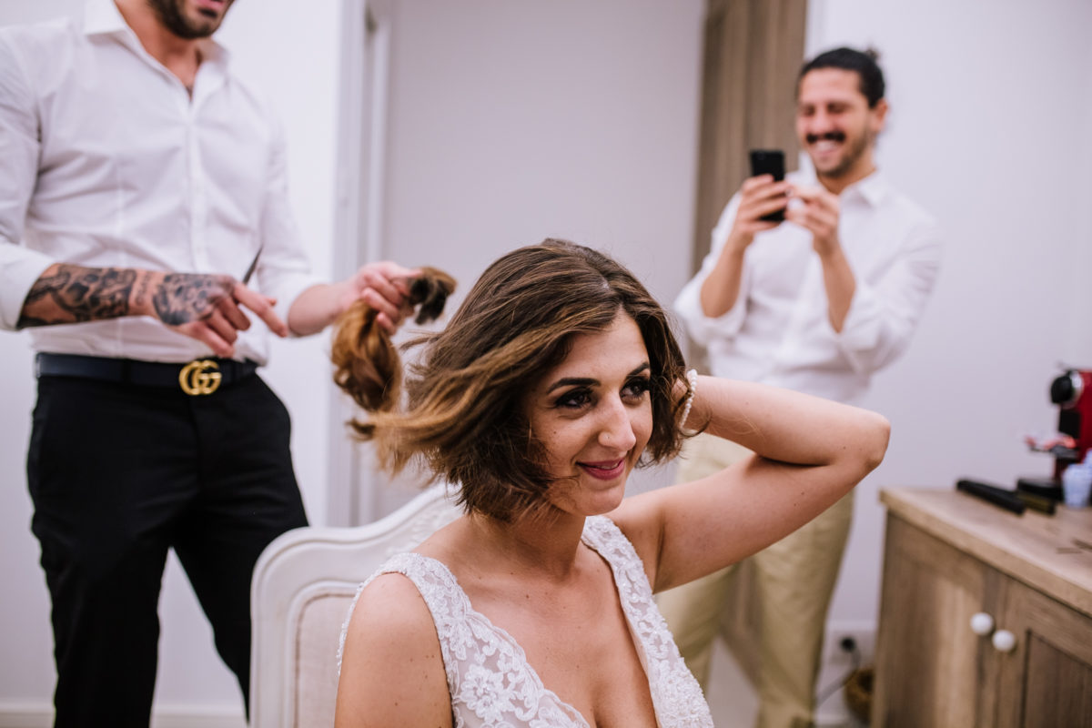 taglio capelli sposa