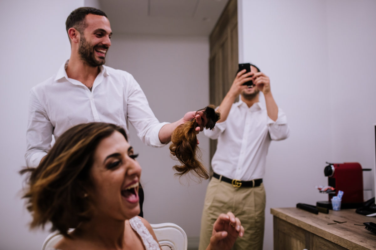taglio capelli sposa